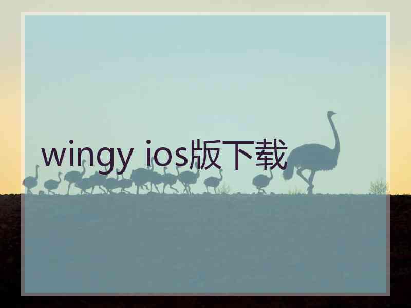 wingy ios版下载