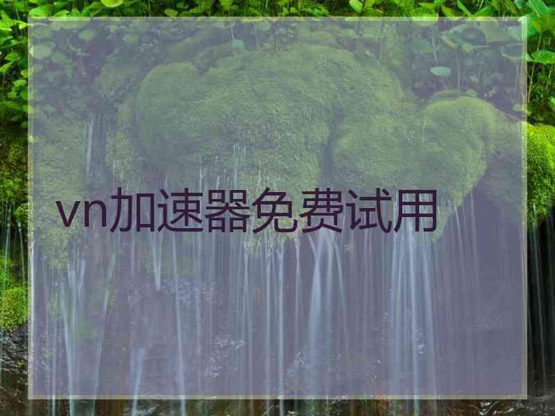 vn加速器免费试用