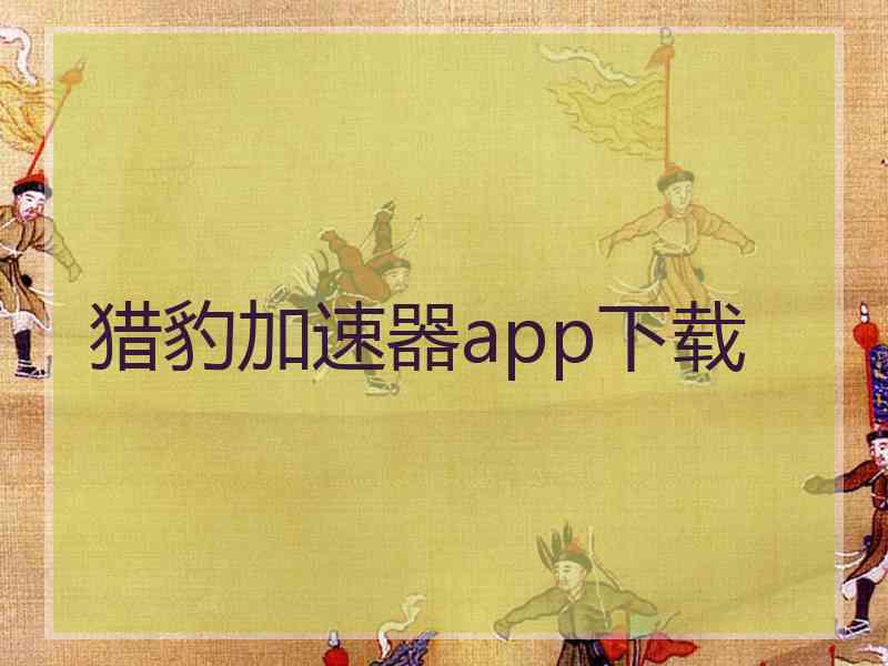 猎豹加速器app下载