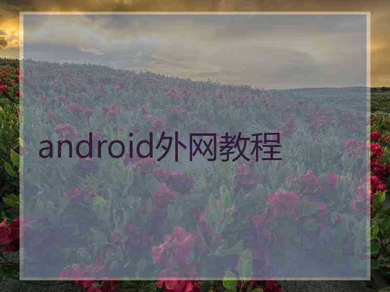 android外网教程