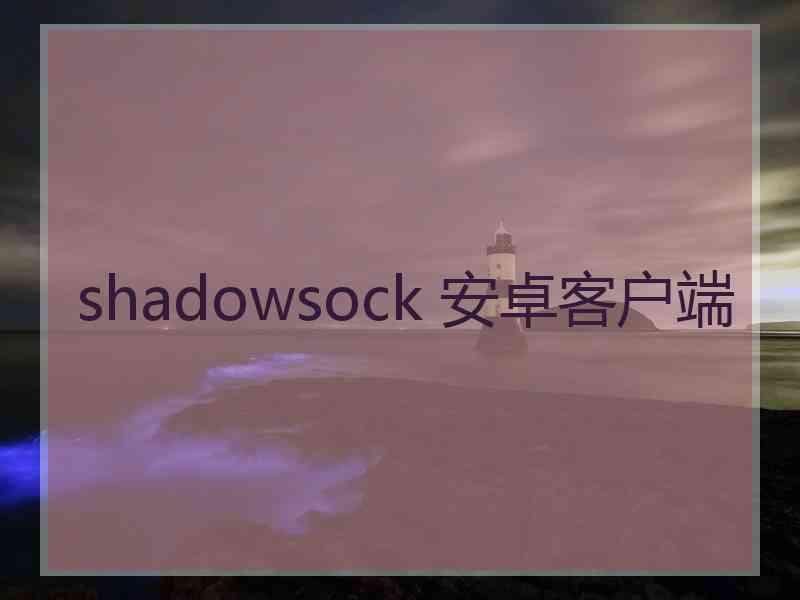 shadowsock 安卓客户端