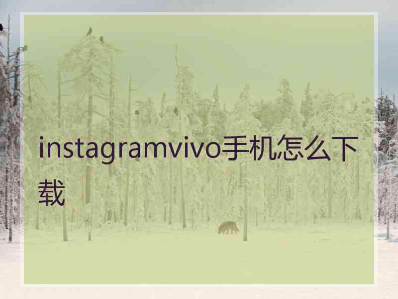 instagramvivo手机怎么下载