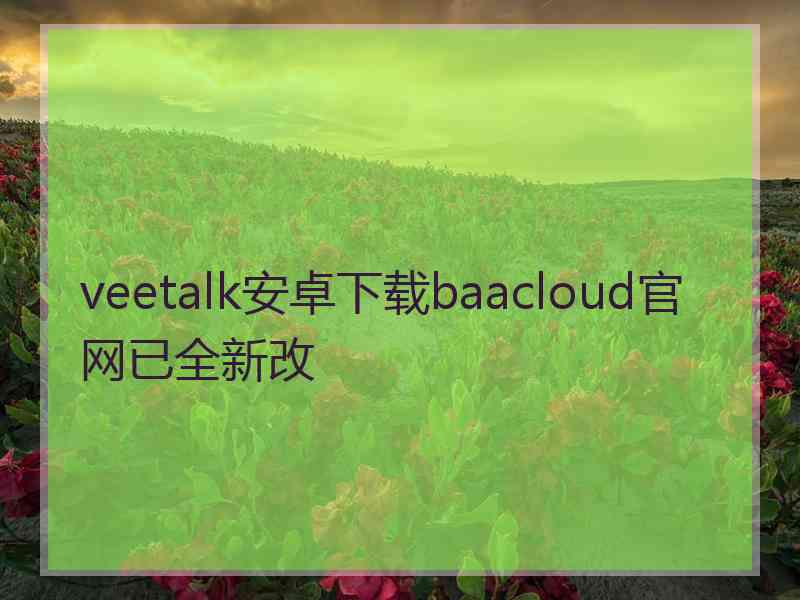 veetalk安卓下载baacloud官网已全新改