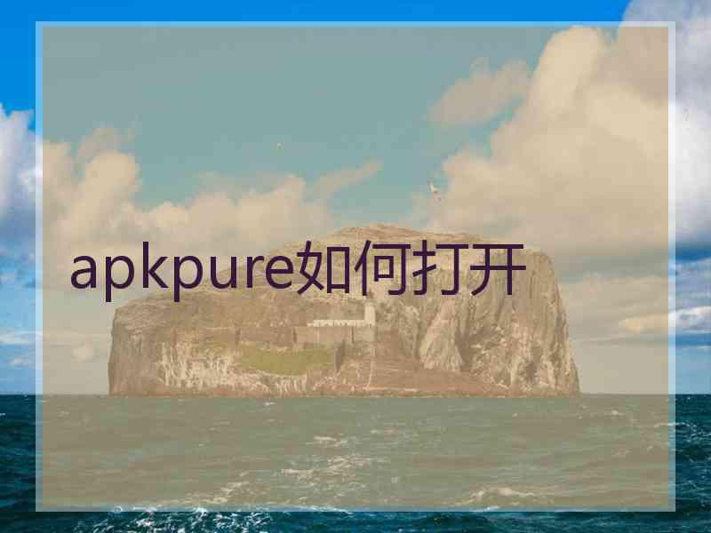 apkpure如何打开