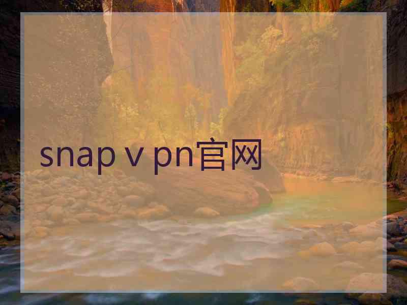 snapⅴpn官网